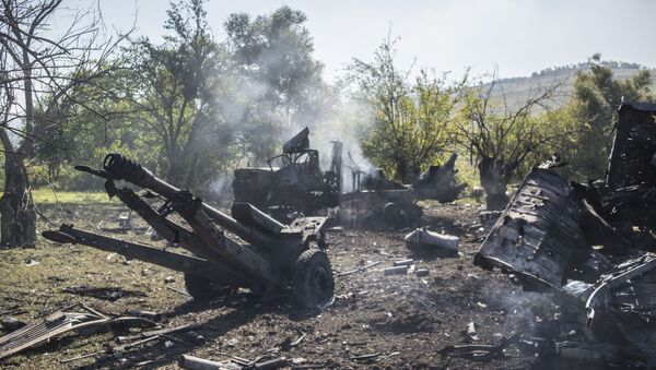 Разбитая военная техника армии обороны Нагорного Карабаха в районе Гадрута - 俄罗斯卫星通讯社