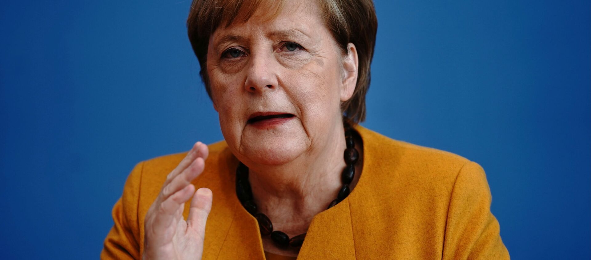 Канцлер Германии Ангела Меркель во время конференции по коронавирусу. 2 ноября 2020 - 俄羅斯衛星通訊社, 1920, 13.09.2021