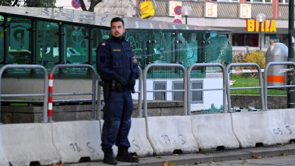 Полиция на месте стрельбы в Вене - 俄羅斯衛星通訊社