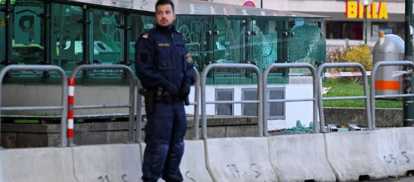 Полиция на месте стрельбы в Вене - 俄羅斯衛星通訊社