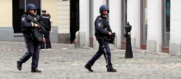 Полиция после стрельбы в Вене - 俄罗斯卫星通讯社