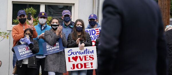 Сторонники кандидата в президенты США Джо Байдена - 俄罗斯卫星通讯社