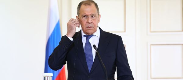 Министр иностранных дел РФ Сергей Лавров во время пресс-конференции - 俄羅斯衛星通訊社