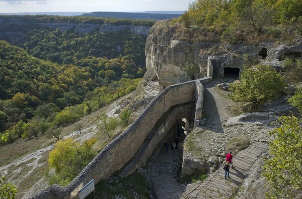 克里米亚丘夫特卡列中世纪洞穴城堡 - 俄罗斯卫星通讯社