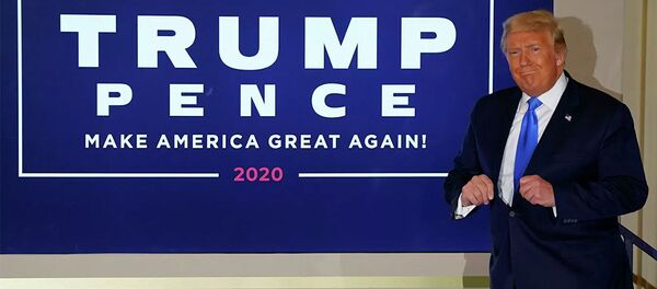 Президент США Дональд Трамп делает заявление относительно первых результатов президентских выборов в США - 俄罗斯卫星通讯社