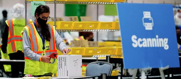 Подсчет голосов на президентских выборах в в Филадельфии, США - 俄罗斯卫星通讯社