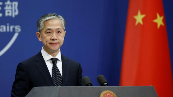 Представитель министерства иностранных дел Китая Ван Вэньбинь 9 ноября 2020 - 俄罗斯卫星通讯社