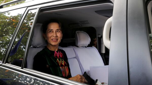 Аун Сан Су Чжи - лидер «Национальной лиги за демократию». Мьянма - 俄羅斯衛星通訊社