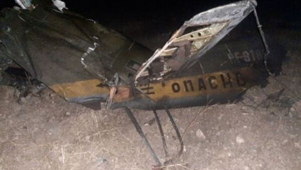 Обломки российского вертолета Ми-24, сбитого в воздушном пространстве над территорией Армении - 俄罗斯卫星通讯社
