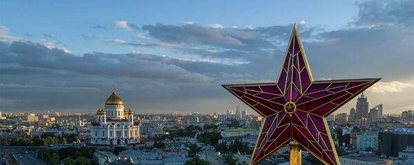 Звезда на Спасской башне Московского Кремля. - 俄羅斯衛星通訊社