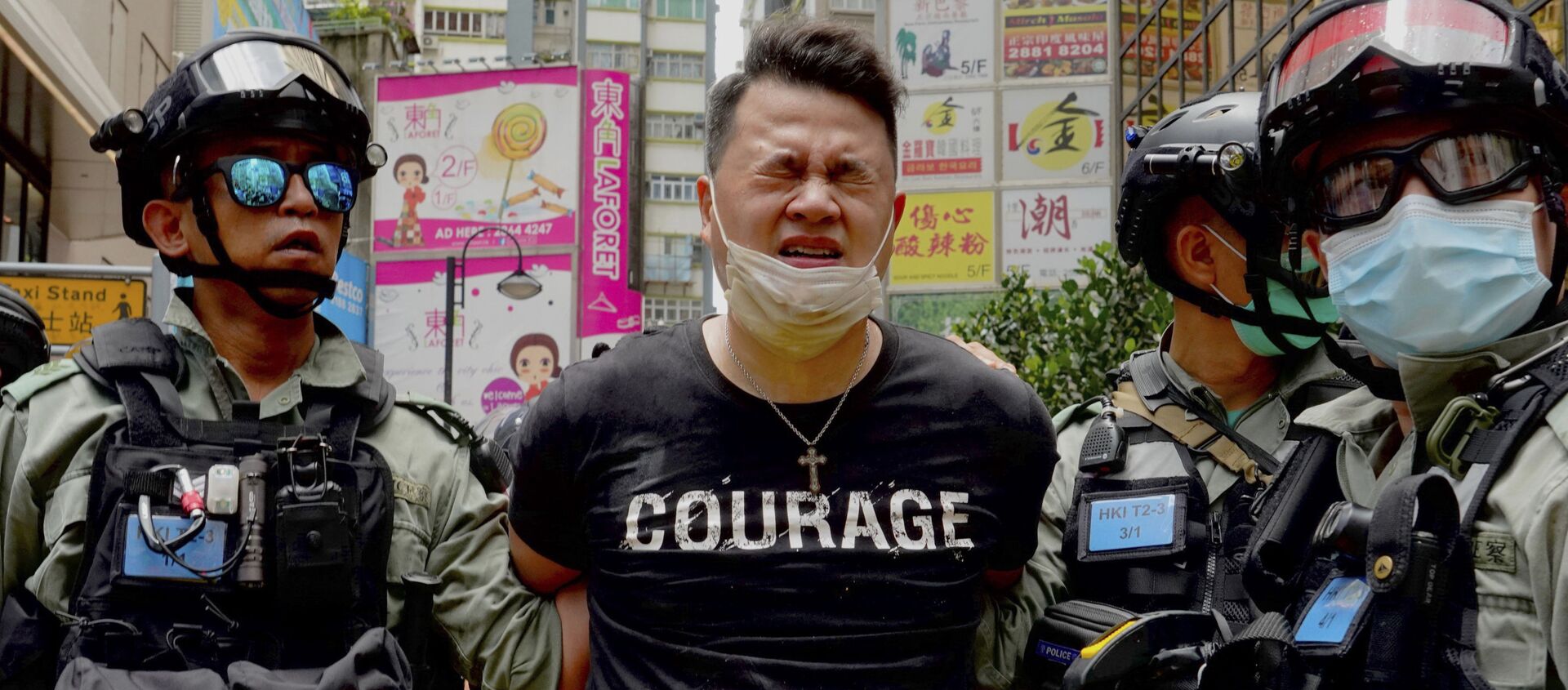 Аресты протестующих против национального закона безопасности в Гонконге - 俄罗斯卫星通讯社, 1920, 01.03.2021