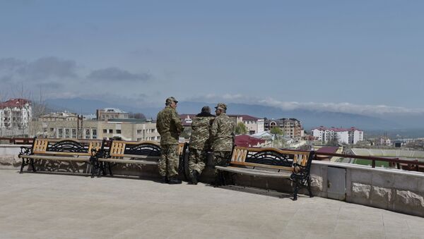  Мужчины в городе Степанакерта Нагорно-Карабахской Республики. - 俄羅斯衛星通訊社