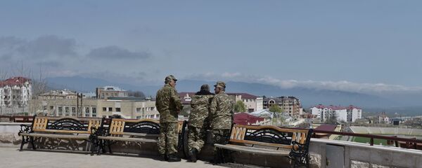  Мужчины в городе Степанакерта Нагорно-Карабахской Республики. - 俄罗斯卫星通讯社