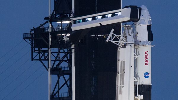 Подготовка к запуску к МКС ракеты Falcon 9 с кораблем Crew Dragon на космодроме Космического центра им. Дж. Ф. Кеннеди - 俄罗斯卫星通讯社