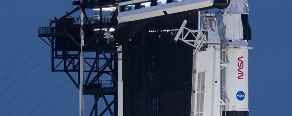 Подготовка к запуску к МКС ракеты Falcon 9 с кораблем Crew Dragon на космодроме Космического центра им. Дж. Ф. Кеннеди - 俄罗斯卫星通讯社