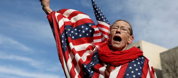 Сторонница Дональда Трампа на выборах в США Сторонница Дональда Трампа на выборах в США - 俄罗斯卫星通讯社