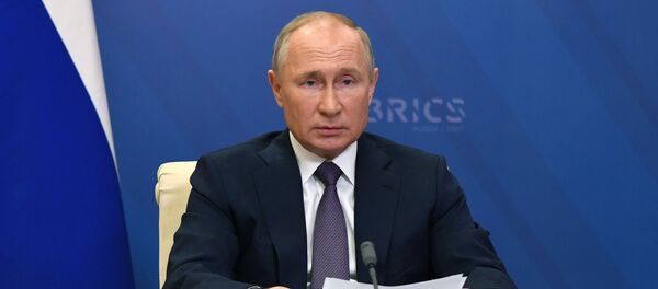 17 ноября 2020. Президент РФ Владимир Путин принимает участие в XII саммите БРИКС в режиме видеоконференции. 17 ноября 2020. Президент РФ Владимир Путин принимает участие в XII саммите БРИКС в режиме видеоконференции. - 俄羅斯衛星通訊社