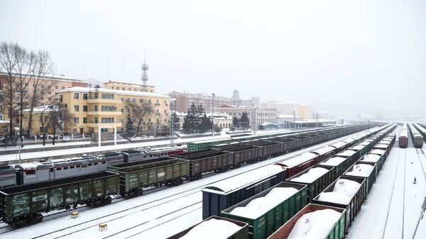 綏芬河鐵路口岸24小時值守除雪確保國境線暢通 接入俄鐵入境貨物列車12列455輛 - 俄羅斯衛星通訊社