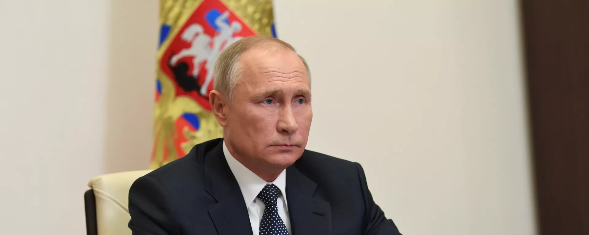 Президент РФ Владимир Путин проводит в режиме видеоконференции совещание о российской миротворческой миссии в Нагорном Карабахе - 俄羅斯衛星通訊社, 1920, 31.10.2022