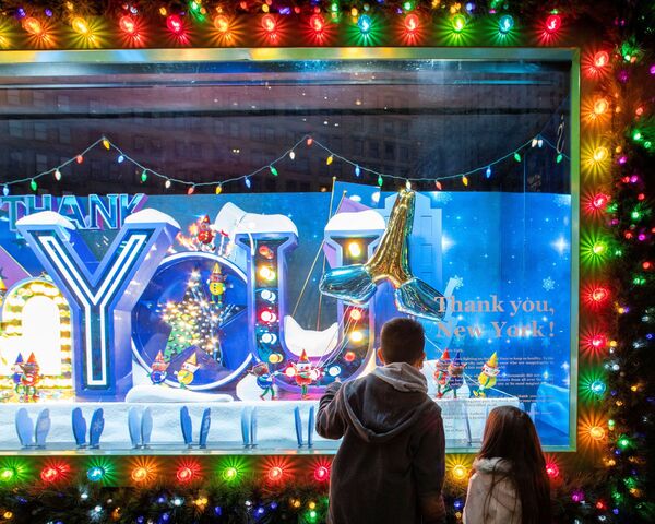 纽约橱窗的圣诞装饰 - 俄罗斯卫星通讯社