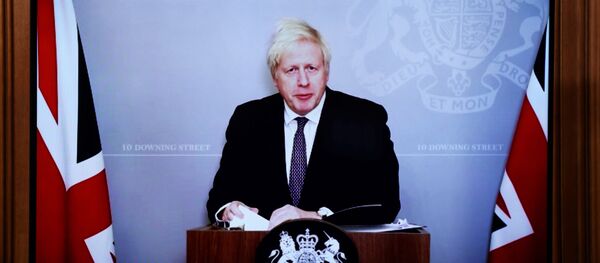 News conference about the ongoing situation with the coronavirus disease (COVID-19), in London with Prime Minister Boris Johnson - 俄罗斯卫星通讯社