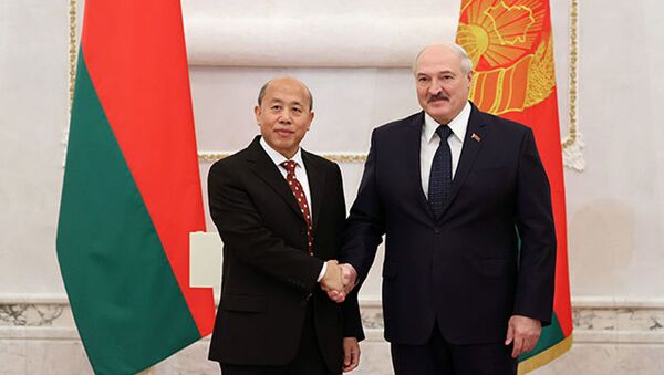 Президент Беларуси Александр Лукашенко и Чрезвычайный и Полномочный Посол Китая в Беларуси Се Сяоюн, 24 ноября 2020 года - 俄罗斯卫星通讯社