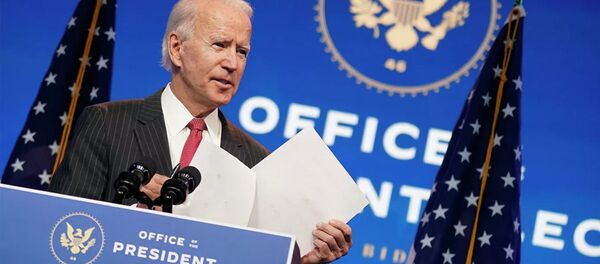 Джо Байден во время выступления в Уилмингтоне, США - 俄罗斯卫星通讯社