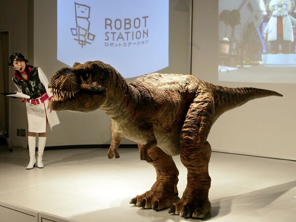２００５年日本爱知世博会（EXPO 2005 AICHI,JAPAN）上的暴龙（Tyrannosaurus）机器人 - 俄罗斯卫星通讯社