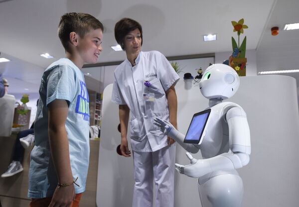 比利時CHR Citadel醫院中的機器人接待護士“派佩”（Pepper） - 俄羅斯衛星通訊社