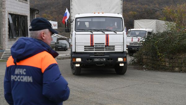 俄緊急情況部裝有藥品和醫療設備的車隊抵達頓涅茨克 - 俄羅斯衛星通訊社