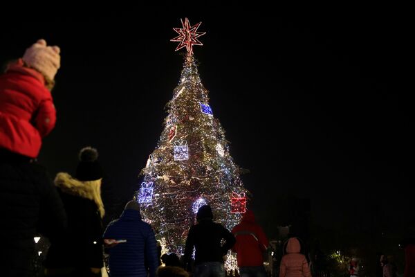 一二三！圣诞树亮起！ - 俄罗斯卫星通讯社