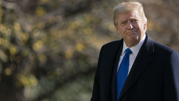 President Donald Trump walks on the South Lawn of the White House in Washington, Sunday, Nov. 29, 2020, after stepping off Marine One. Trump is returning from Camp David - 俄羅斯衛星通訊社