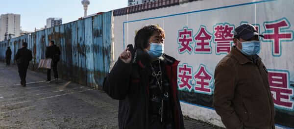 Люди в масках в Пекине. Люди в масках в Пекине. - 俄罗斯卫星通讯社