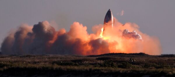 Прототип аппарата Starship SN8 во время взрыва - 俄罗斯卫星通讯社