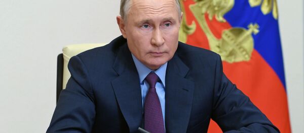  10 декабря 2020. Президент РФ Владимир Путин проводит в режиме видеоконференции заседание Совета по развитию гражданского общества и правам человека. - 俄罗斯卫星通讯社