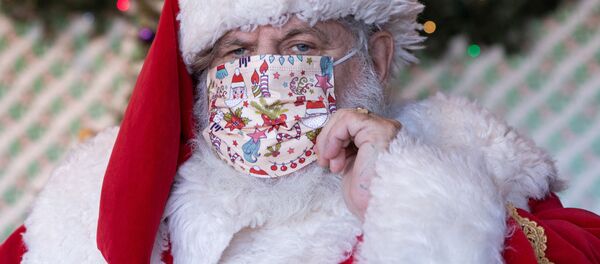 纽约海湾露台购物中心内打扮成圣诞老人的律师 - 俄罗斯卫星通讯社