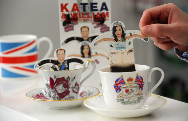 英国凯特王妃肖像的茶包 - 俄罗斯卫星通讯社