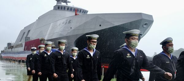 Спуск на воду ракетного корабля типа корвет Tuo Chiang. Тайвань - 俄罗斯卫星通讯社