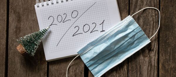 Блокнот, елка и защитная маска - 俄羅斯衛星通訊社