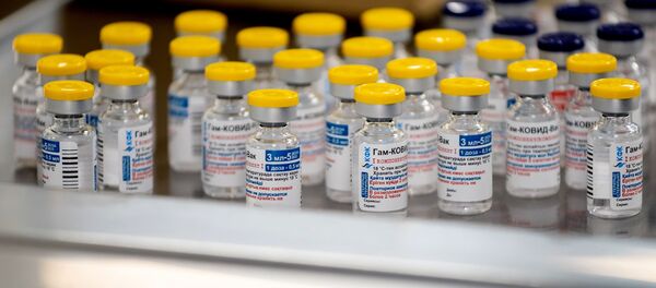 Вакцина Sputnik V, произведенная в Карагандинском фармацевтическом комплексе. Вакцина Sputnik V, произведенная в Карагандинском фармацевтическом комплексе. - 俄羅斯衛星通訊社