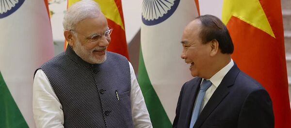 Indian Prime Minister Narendra Modi and Vietnam’s Prime Minister Nguyen Xuan Phuc Indian Prime Minister Narendra Modi and Vietnam’s Prime Minister Nguyen Xuan Phuc - 俄罗斯卫星通讯社