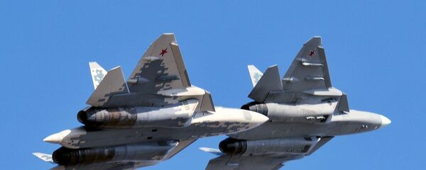 Многофункциональные истребители пятого поколения Су-57 - 俄罗斯卫星通讯社