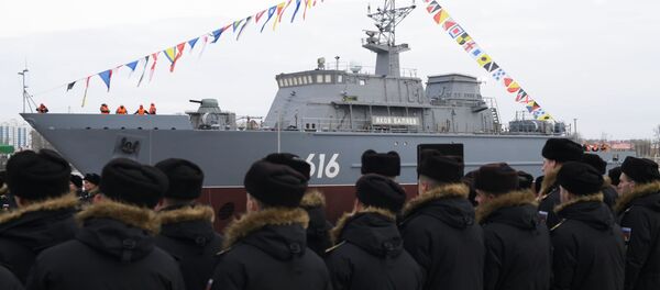 Спуск на воду корабля Яков Баляев в Санкт-Петербурге - 俄罗斯卫星通讯社