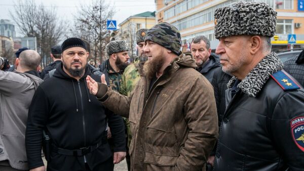  Рамзан Кадыров на месте стрельбы в Грозном - 俄羅斯衛星通訊社