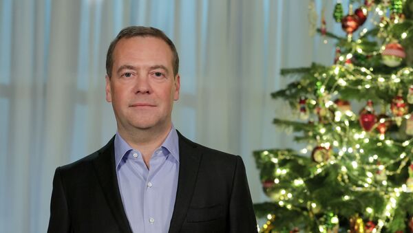 Russia Medvedev New Year Address - 俄罗斯卫星通讯社