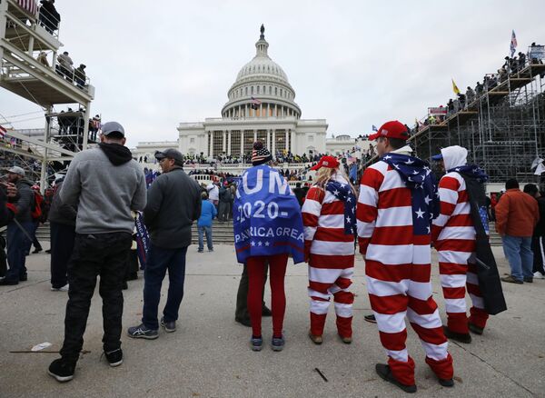 美国总统特朗普的支持者在华盛顿国会大厦附近参加抗议活动 - 俄罗斯卫星通讯社