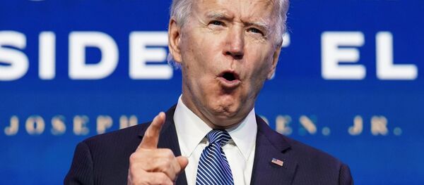 Избранный президент США Джо Байден говорит о насилии, имевшем место в Капитолии США, выступая в Уилмингтоне, штат Делавэр, США - 俄罗斯卫星通讯社