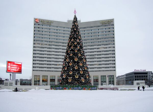 摩尔曼斯克的主要广场——五角广场。 - 俄罗斯卫星通讯社