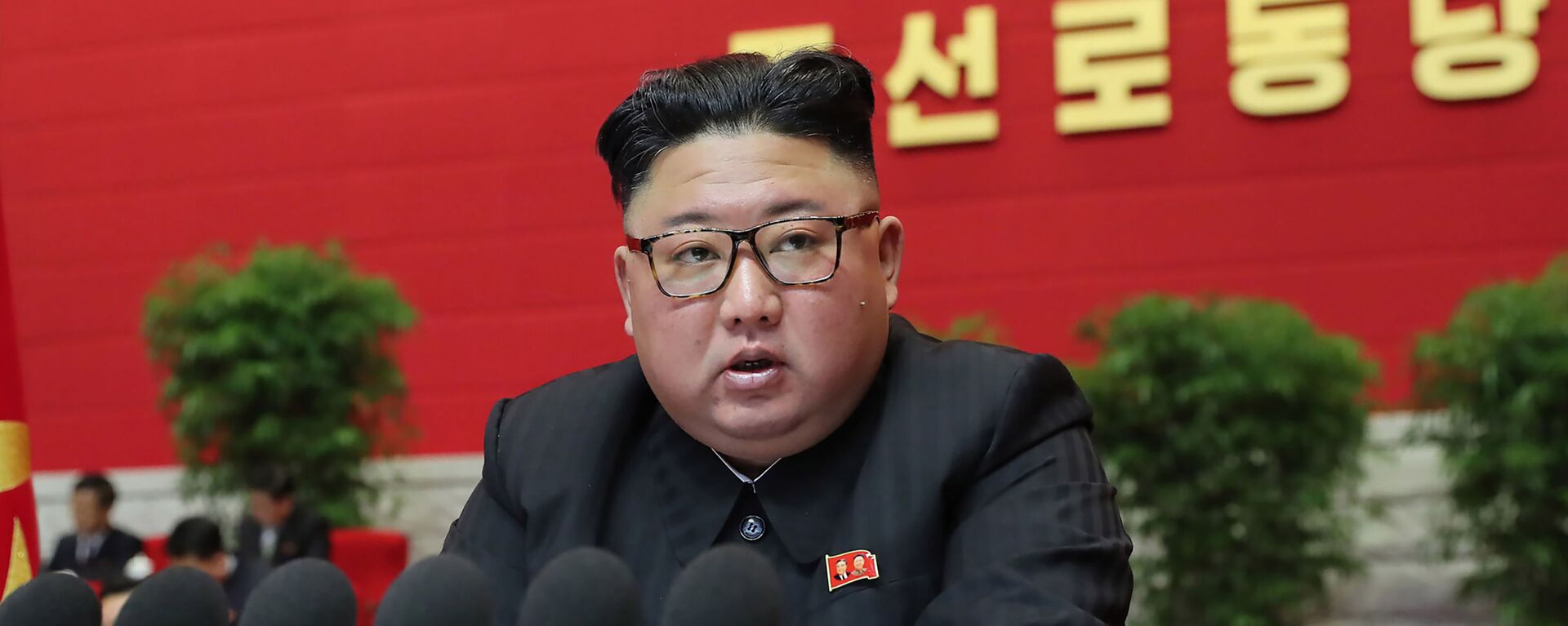 Лидер Северной Кореи Ким Чен Ын выступает на восьмом съезде Трудовой партии Кореи в Пхеньяне, КНДР - 俄羅斯衛星通訊社, 1920, 05.06.2021