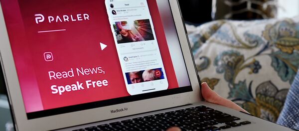 This illustration picture shows the social media website from Parler displayed on a computer screen in Arlington, Virginia on July 2, 2020. This illustration picture shows the social media website from Parler displayed on a computer screen in Arlington, Virginia on July 2, 2020. - 俄罗斯卫星通讯社